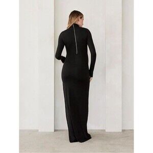 BUMPSUIT Maternity Maxi Dress Long Sleeve Turtleneck Bodycon Pregnancy Dress